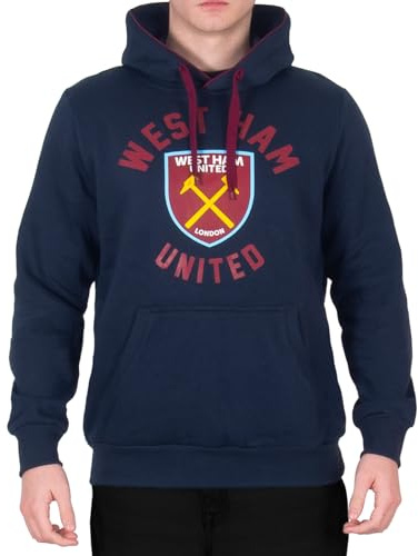 West Ham United FC Mens Hoody Fleece Graphic Official Football Gift