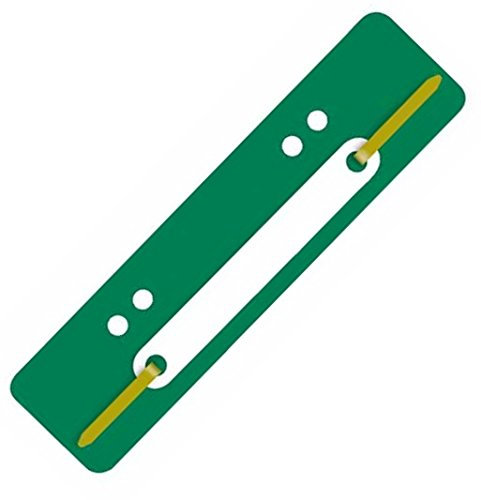 Heftstreifen aus PP-Folie mit Plastikdeckleiste, 3,4 x 15 cm (250 Stück, Grün)