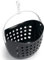 culiclean Panier Pince a Linge Exterieur – Panier Epingle a Linge – sans Pince a Linge – Fabriqué en France – 1 Panier Noir avec l'anse Blanc