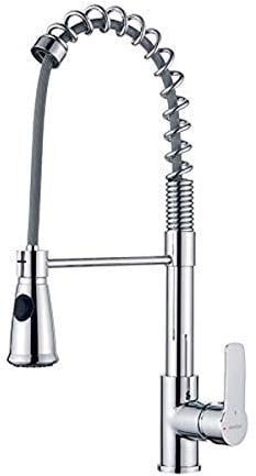 GRIFEMA Lyon - Grifo Profesional cocina con ducha extraíble, mezclador monomando fregadero, Cromo