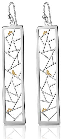✦ Geschenke für Frauen ✦Springlight S925 Sterling Silber Ohrringe Orientalische Element Fensterdekoration Papierschnitt Ohrringe Silber 925 Hängend Handmade Schmuck Personalisierte Geschenke.