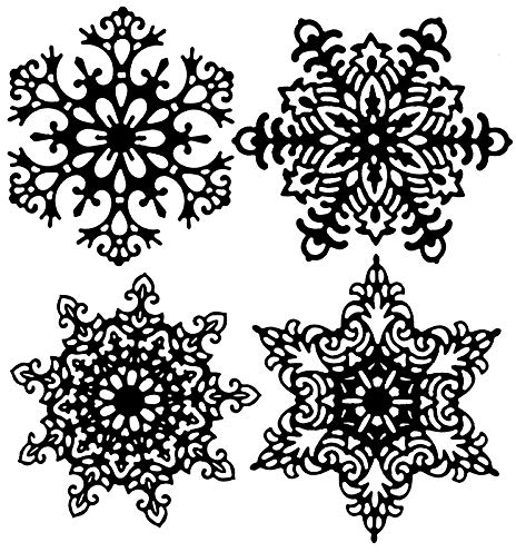 Ideen mit Herz Stanzschablonen | Eiskristalle 2 | 4 Stück