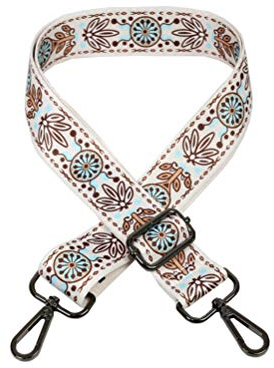 Umily Okai Gurte & Riemen Adjustable Crossbody Bag Strap, Acrylic, Nr. 5 (silberfarbenes schwarzes Metall), Medium