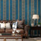 Prior.choice Vlies-Tapete, Vintage-Damast-Streifen, 8 Farben, geprägt, strukturiert, für Schlafzimmer, Wohnzimmer, 4,5 x 82,8 cm, Vintage-Blau