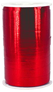 Star Geschenkband Ringelband Metallic 10mm x 100m Polyband wasserfest Kunststoff Farbauswahl: rot