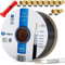 HB-DIGITAL 100m câble coaxial Sat HQ-135dB Pro INCL. Pince à dénuder + 10 fiches F plaquées Or | d'antenne Satellite Quadruple blindé pour systèmes Radio BK DVB-S/S2 DVB-C/C2 DVB-T/T2 Dab+. Noir