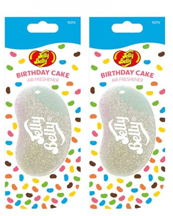 Jelly Belly 2 x BIRTHDAY CAKE 3D Gel Car Air Fresheners A1773