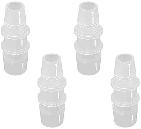 ANPTGHT Lot de 4 raccords réducteurs de tuyau cannelés de 1,9 cm à 1,5 cm, raccord en plastique pour aquarium, ménage, transport, carburant, gaz, liquide, air