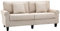HOMCOM 3-Sitzer-Sofa in Cordstoff, Wohnzimmersofa, 197 cm, mit gepolsterten Arm- und Rückenlehnen, Sofa mit 2 Kopfkissen, Füße aus massivem Kiefernholz, für Wohnzimmer, Schlafzimmer, Büro, beige