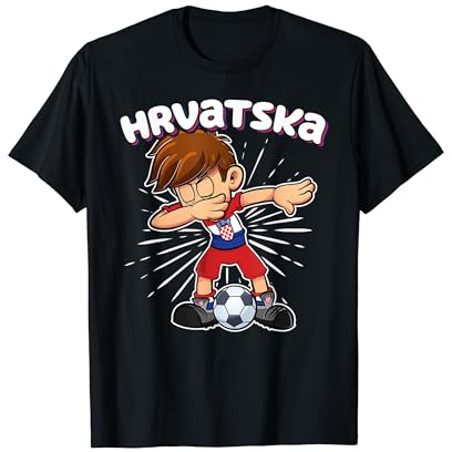 Dabbing Fußball Junge Kroatien Trikot Hrvatska Kinder Dab T-Shirt
