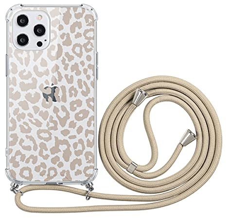 ZhuoFan Handykette Handyhülle für Samsung Galaxy A40 Hülle mit Band, Transparent mit Kette Silikon + Schwer PC Schutzhülle Motiv mit Kordel zum Umhängen 63in Halsband Necklace Lanyard Case