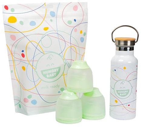 HUNGRY BABY | Dosatore Latte in polvere per Neonati - Dispenser e Contenitore Latte in polvere | Kit Assemblaggio Rapido da casa e da viaggio | Thermos latte neonato in acciaio inossidabile 500 ml