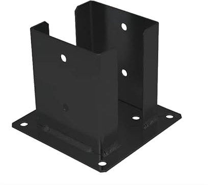 Pfostenträger Aufschrauben - Aufschraubhülse 100x100 - Bodenhülsen für Holzpfosten - Bodenhülse mit Ankerplatte - Anker - Pfostenschuh - Stützenfuß - Holzverbinder