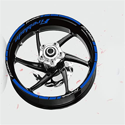 FEMEIN Adesivo per Moto Adesivo con Logo A Strisce per Pneumatici Adesivo per Ruote Impermeabili per Honda Fireblade Fireblade (Color : 2)