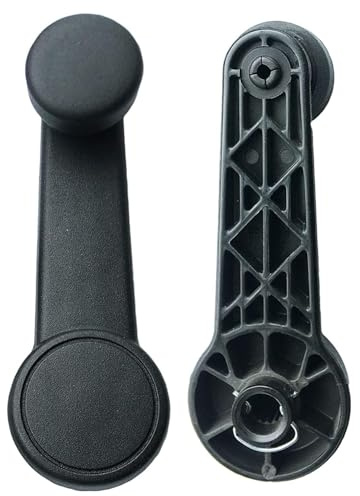 Chromotive Genuine Window Winder Handle for Ford Transit, Connect, Fiesta, Escort, KA, Puma, Focus, Mondeo 1041708, 6725906 - Black ABS Handle with Lock - Modern Style