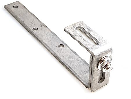 NAKA 4x Gancio Regolabile Fotovoltaico 5 mm per Tetti a Tegole Supporto in Acciaio Inossidabile per Montaggio Pannelli Solari 25x7,5/9,5x3cm Accessori per Montaggio