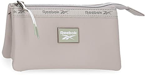 Reebok Kulturtasche Tina Drei Fächer Grau 17,5x9,5x2 cm Kunstleder