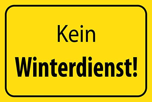 mrdeco Metall Schild 12x18cm gewölbt kein Winterdienst Warnschild Deko Blechschild Tin Sign