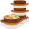 Adroiteet Suppentöpfe für französische Zwiebeln, 4 Stück, 473 ml, französische Zwiebel-Suppenschalen, ofenfest, große Keramik-Suppenschüssel mit Griffen