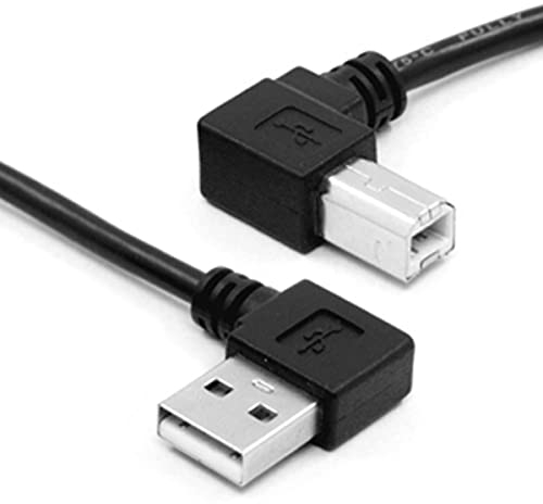 CY USB 2.0 Type-A Male to Type-B Male Printer Scanner 90 Degree Right Angled Cable 100cm
