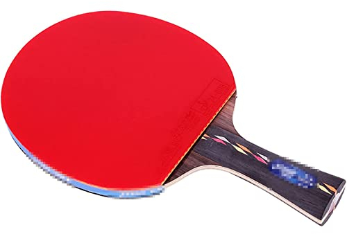 Professioneller Ping-Pong-Paddelschläger, Carbon-Tischtennisschläger mit tragbarer Tasche, 5 Klingen aus Holz mit Premium-Gummi und Schwamm, für fortgeschrittene Turnierspieler, 9 Sterne/Langer Grif