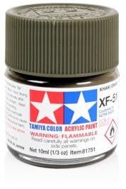 Tamiya Acrylic Mini XF-51 Khaki Drab 10ml Paint Bottle