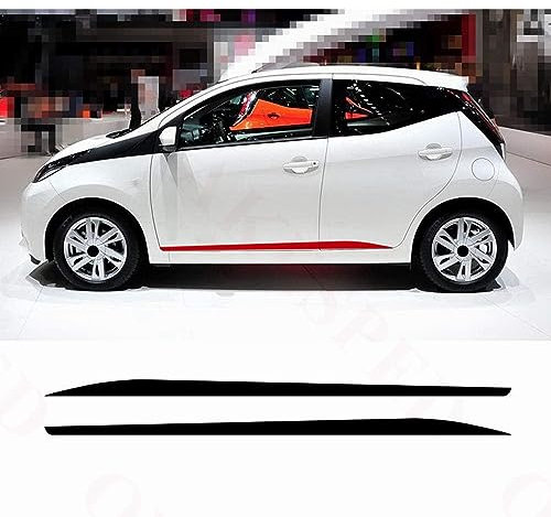 Auto Körperseitige Aufkleber für Toyota AYGO 2014-2018 Car Side Rock Sill Streifen Streifen Tür Seitenaufkleber Aufkleber