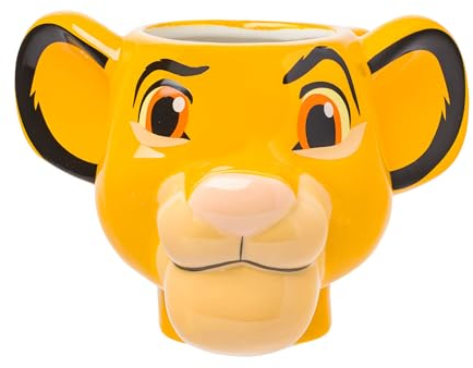 Silver Buffalo Disney - Taza tallada 3D (590 ml, rey de la selva), diseño de rey león
