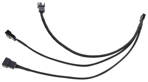 LUOFANG 12 V 30 cm 3 Broches Ventilateur PWM 1 à 3 Voies câble d'extension d'alimentation répartiteur en Y multiplicateur de Port PC Refroidissement de l'ordinateur 22 AWG Fil Accessoires Noir