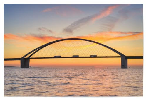 artboxONE Poster 120x80 cm Reise Brücke über den Fehmarnsund - Bild fehmarn fehmarn fehmarnsund