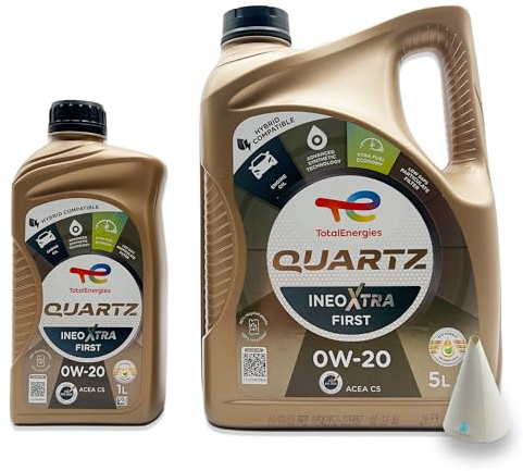 6 L Total Quartz Ineo Xtra First 0W-20 | kompatibel mit Opel/Vauxhall OV 040 1547 - A20 | PSA B71 2010 | 6 Liter | Motoröl | Motorenöl | mit Trichter | weitere Empfehlungen siehe Artikelbeschreibung
