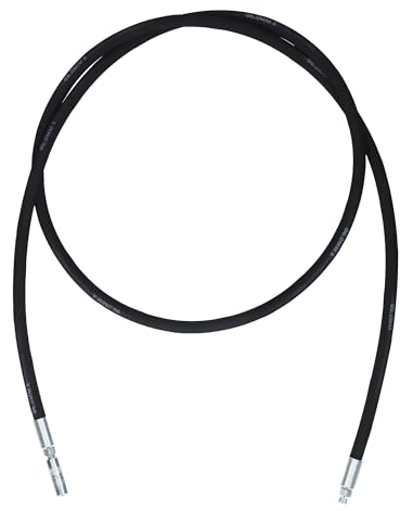 SAMETRUCK Schlauch für Fettpresse 4m ummantelt mit Mundstück Ersatzschlauch M10x1