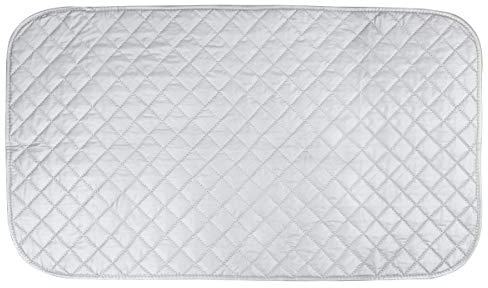 wiksite Nappe à repasser, en coton, résistante à la chaleur, réfléchissante, 48 x 85 cm, argentée