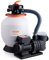 VEVOR Sandfilterpumpe für Aufstellpools, 350 mm, 13.000 l/h, 450 W Schwimmbadpumpensystem und Filter-Kombiset mit 6-Wege-Mehrwegeventil und Siebkorb, für private und gewerbliche Pools