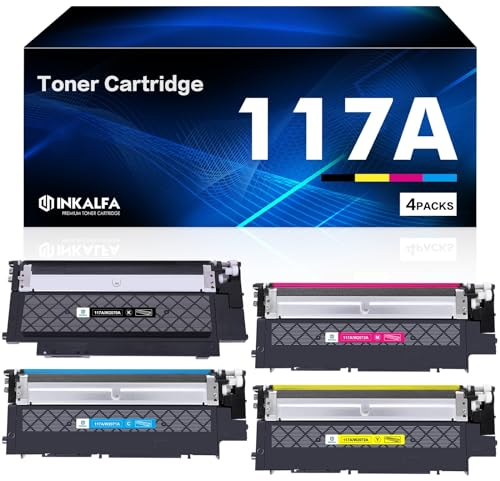 117A Color Laser MFP 178nw Toner Set Kompatibel für HP Color Laser MFP 179fwg 150nw 179fnw 150a 178nw 178 179 150 W2070A W2071A W2072A W2073A Tonerkartusche Schwarz Cyan Gelb Magenta 4er-Pack