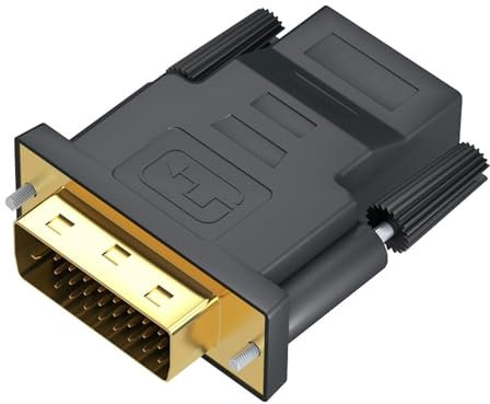 Mepsies Adaptador DVI a HDMI, Adaptador DVI-D Macho a HDMI Hembra 1080P, Bidireccional Convertidor para PC, Computadora Portátil, Monitor, TV, Proyector, Consola de Juegos y Más