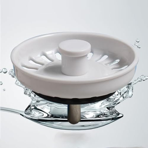 Bonde d'évier de cuisine, passoire et bouchon pour panier de courses | Bouchon de bonde (diamètre : 74 mm) (1 pièce)