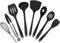 HaWare Küchenhelfer Set, 8 Stück Schwarz Silikon Küchenutensilien Kochutensilien Set, Hitzebeständiger Kochgeschirr Kochbesteck Set zum Kochen Backen, Gesund & Antihaft, Spülmaschinenfest