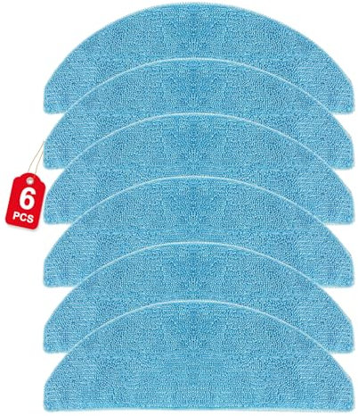 LOOHAOC 6 Paquete de Paños de Microfibra para Mopa Compatible con Conga 7490 Immortal/8290 Immortal-Reutilizables y Lavables