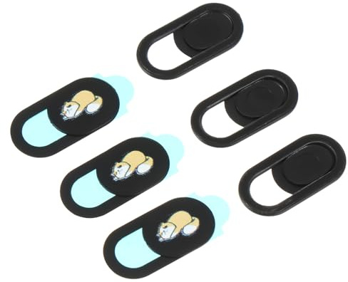 PHENOFICE 6 Stück Webcam Schutzfolie Katzenmotiv Dünne Privacy Cover aus Flexiblem Abs Kunststoff Abdeckung für Laptop Tablet Kamera Sichtschutz