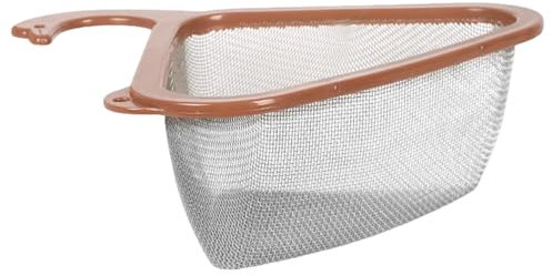 Jlkegfdf Corner Sink Strainer Basket - Swan Neck Design Faucet Fixing Filter Basket,Multi-function Draining Basket Faucet Fixing Triangular Sink Filter Quick Drain