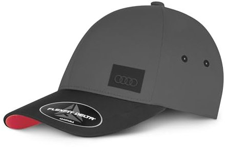 Audi 3132402000 Cap Basecap Baseballkappe Ringe Logo Kappe, grau/schwarz/orange