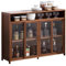 WXXSHGDW Weinschrank, Barschrank Barmöbel, Küchen Schrank, Bambus und Acrylmaterial, Extra Großes Fassungsvermögen, für Esszimmer, Wohnzimmer, Küche