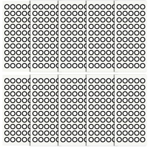 10 Blatt 3D Scan Spray 6.0 mm, 3D Scanner Spray, 3D Scanning Marker, 3D Scanning Markers, Referenzpunkt-Marker für Präzise Optische Verfolgung