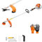 Decespugliatore a scoppio multifunzione 2 in 1 52cc 2 tempi professionale con testina doppio filo da 2 mm e disco tre denti in acciaio rinforzato tagliasiepi e bordo