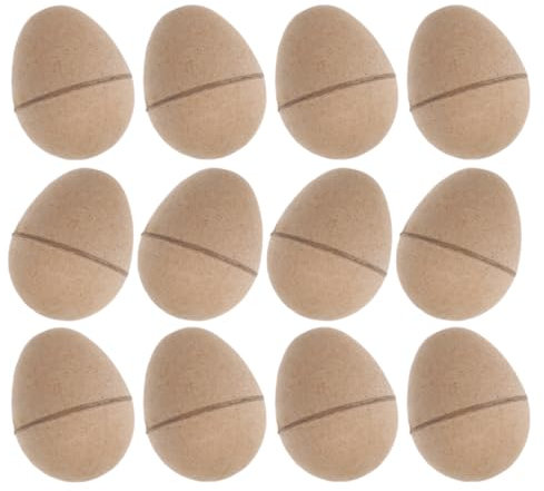 KOMBIUDA 12stücke Papier Ostereier Malen Öffbare Unbemalte Pappmaché Eier Für Kreative Bastelprojekte Und Ostern Deko Für Geschenktüten Und Osterkörbe