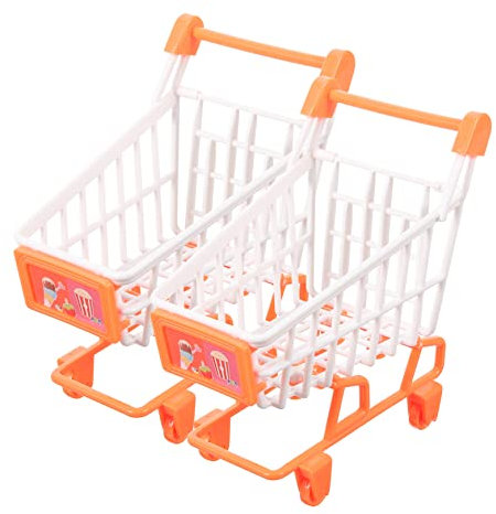 ibasenice 2 Stück Einkaufswagen-Spielzeug Für Jungen Und Mädchen Einkaufswagen Für Kleinkinder Rollenspiel-Spielzeug Für Jungen Und Mädchen Im Alter Von 1–4 Jahren