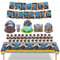 FAELNK Juego de Vajilla para Fiesta de Monster Truck Vajilla de Fiesta Cumpleaños Platos de Papel Vasos Manteles Servilletas Pancartas para 10 Invitados Vajilla Monster Trucks