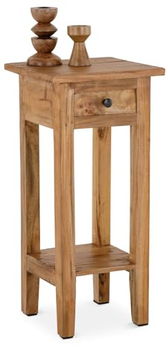 IDIMEX Nachttisch GERBIER mit Schublade aus Mahagoni - Massives Holz, Metallgriff, Elegantes Design für Schlafzimmer. Hochwertiger Beistelltisch, ideal für Boxspringbetten