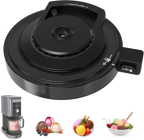 Ice Cream Maker Outer Bowl Lid for Ninja,Ice Cream Maker Accessories Reusable Creami Replacement Lid Compatible with NC501, NC500 Series(NO Paddle) Ninja Creami Replacement Parts